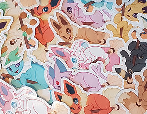 Cute Eeveelution Sticker Set Eevee Flareon Jolteon -  Portugal