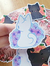 Load image into Gallery viewer, Cat Flower Stickers
